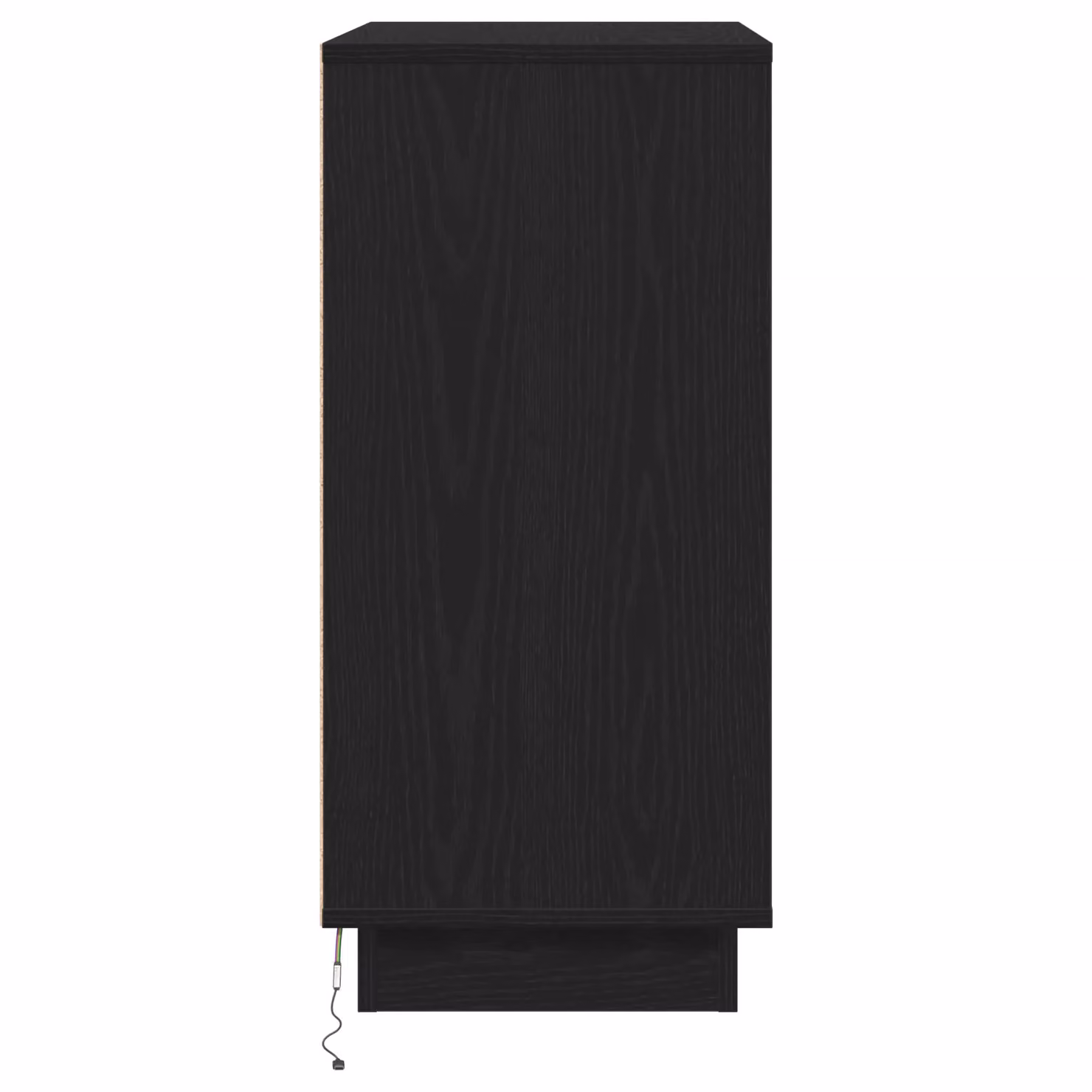 Berkfield Home Modern Black Oak Bedside Cabinet with Integrated LED Lighting, W/D/H: 34.5 x 30 x 75 cm – 4