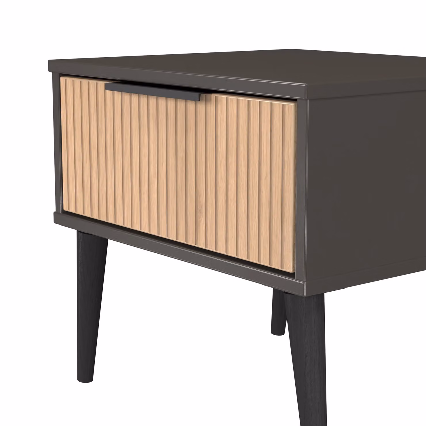 Ready Assembled 2 U Fuji 1 Drawer Bedside Table in Grey – 3