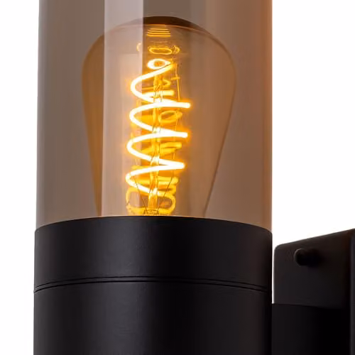 Netlighting Globo Lighting Up and Down Modern Cylinder Outdoor Wall Lamp in Black Stainless Steel, H 38 cm, 2x E27 Sockets, IP44 – 5