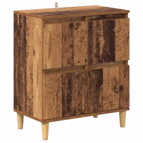 vidaXL Set of 3 Modern Sideboards in Brown Old Wood, W/D/H: 60 x 35 x 70 cm – 4