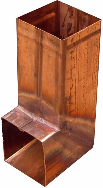 Coppa Gutta Copper Square Downpipe Shoe in Copper, 80mm x 80mm