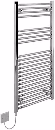 Kudox Electric Towel Warmer in Chrome and White, W/H: 50 x 110 cm – 1