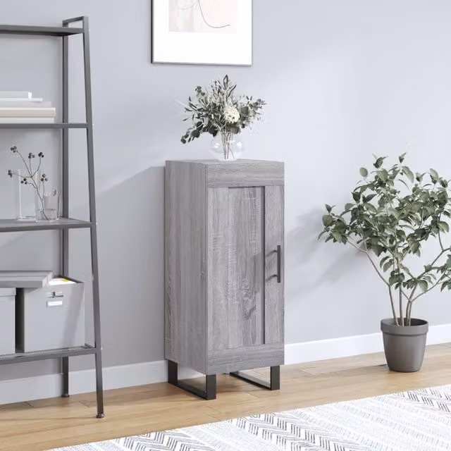 Berkfield Home Grey Sonoma Sideboard in Engineered Wood W/D/H: 34.5 x 34.5 x 90 cm