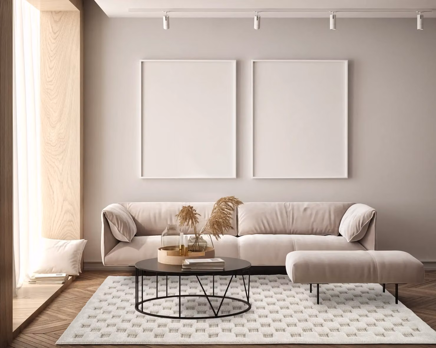 Desire Rugs Freya Modern Geometric 3D Embossed Living Room Area Rug in Beige and White, W: 120 cm, D: 170 cm – 2