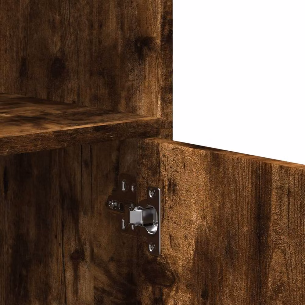 Berkfield Home Rolling Cabinet in Smoked Oak Brown, W/D/H: 55 x 40 x 91 cm – 6