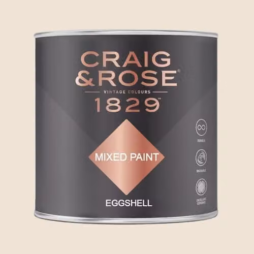 Craig & Rose 1829 Paint Stop Eggshell Paint in Regency White, 750 ml
