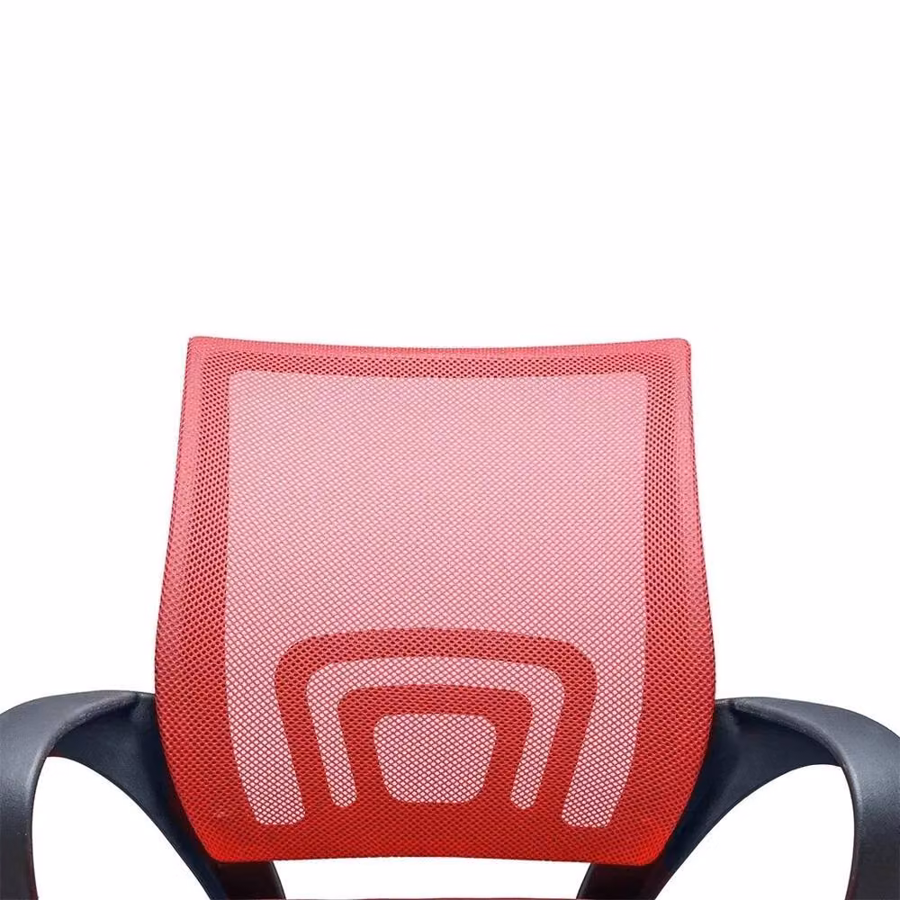 NESTLUNE Ergonomic Mesh Back Office Chair in Red with Armrests and Swivel Function – 4