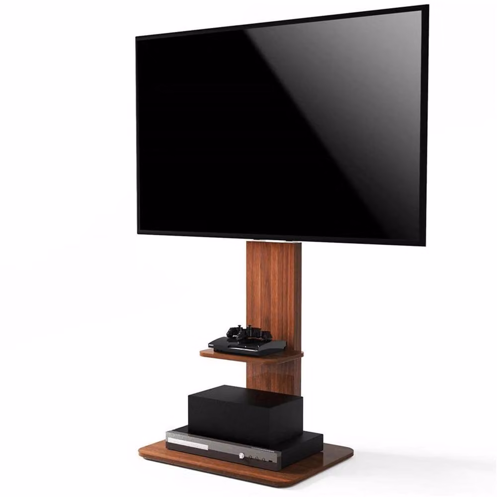 Nordara Heavy Duty Industrial TV Floor Stand in Brown, W/D/H: 100 x 100 x 152 cm – 3