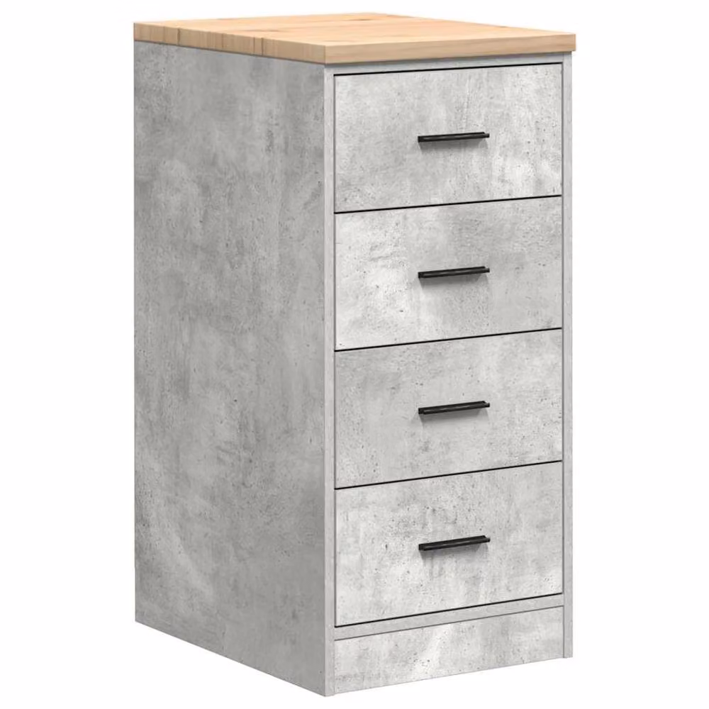 Berkfield Home Durable Garage Storage Cabinet in Concrete Grey, W/D/H: 40 x 51 x 85 cm – 2