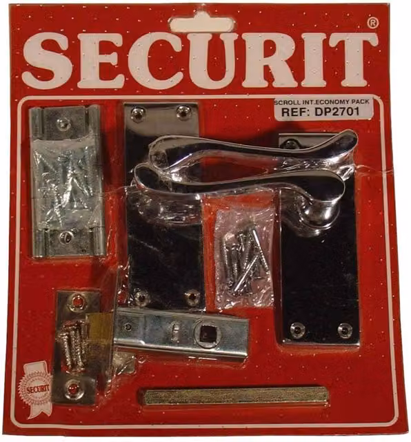 Securit Chrome Scroll Internal Pack in Silver Stainless Steel – 1