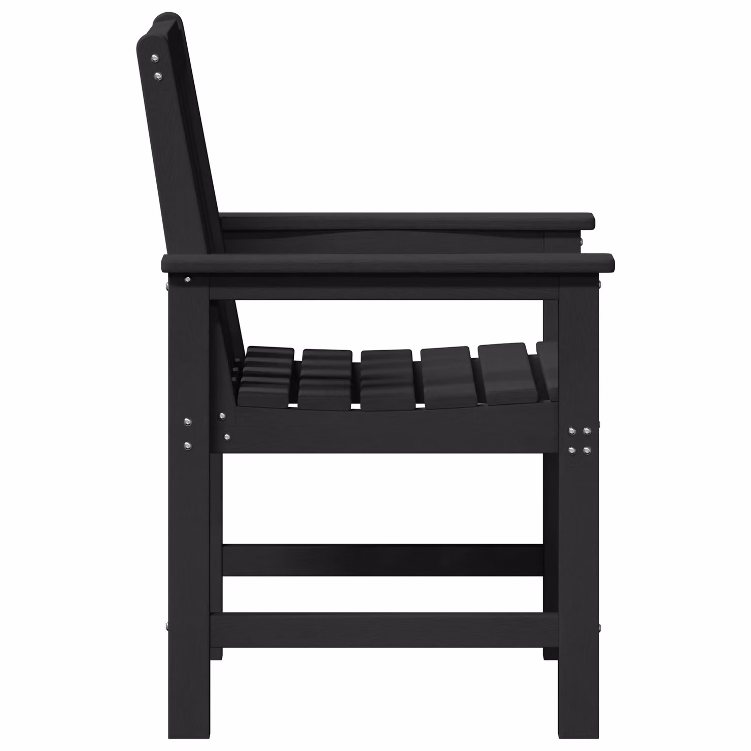 Berkfield Home Set of 2 Modern Black HDPE Garden Dining Chairs – 6