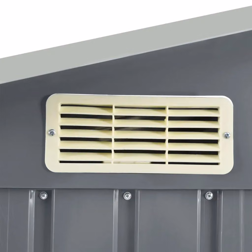Berkfield Grey Garden Shed with Shelving and Sliding Doors, W/D/H: 205 x 130 x 183 cm – 2