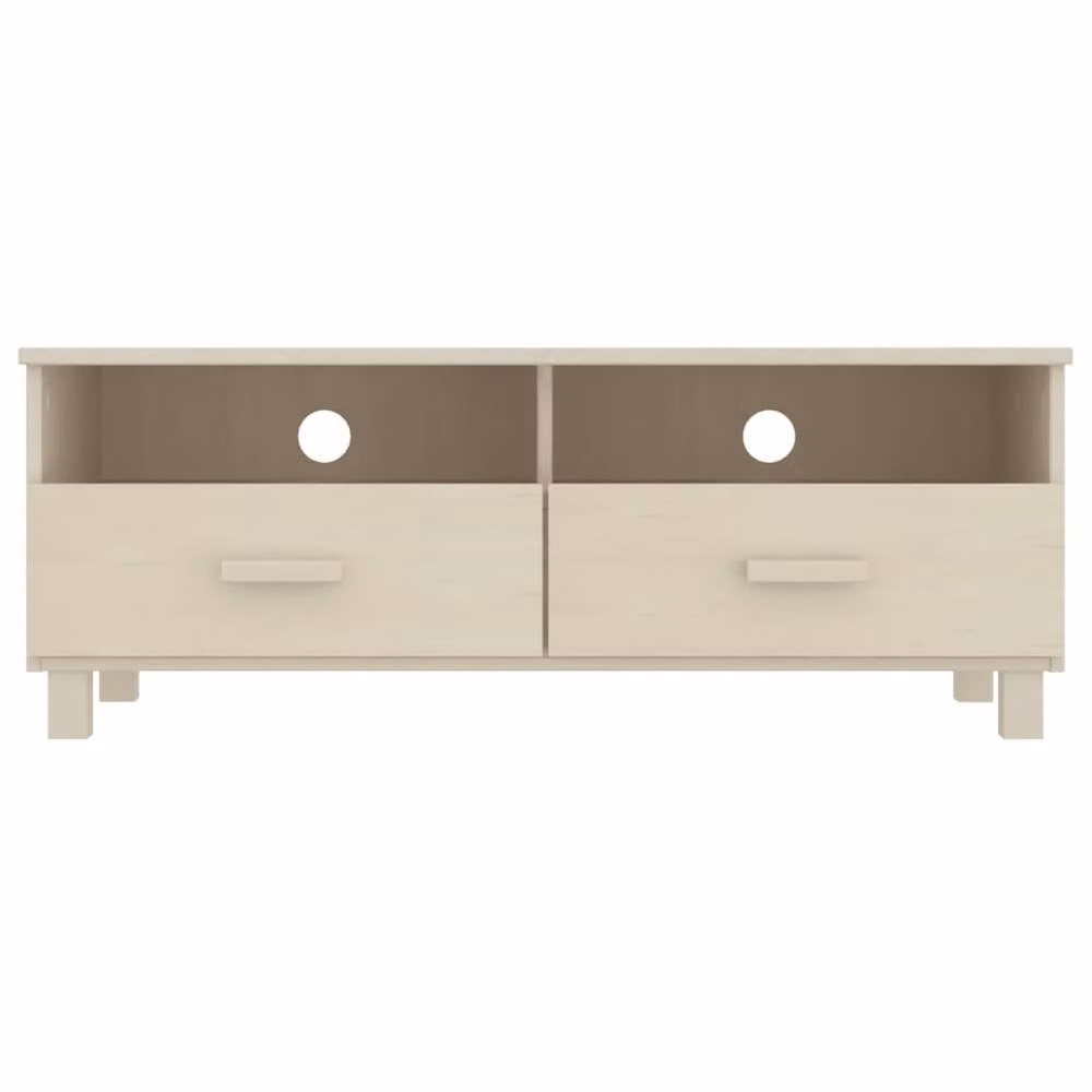 Berkfield Home HAMAR TV Cabinet in Honey Brown and Light Sand Solid Pine Wood, W/D/H: 106 x 40 x 40 cm – 3