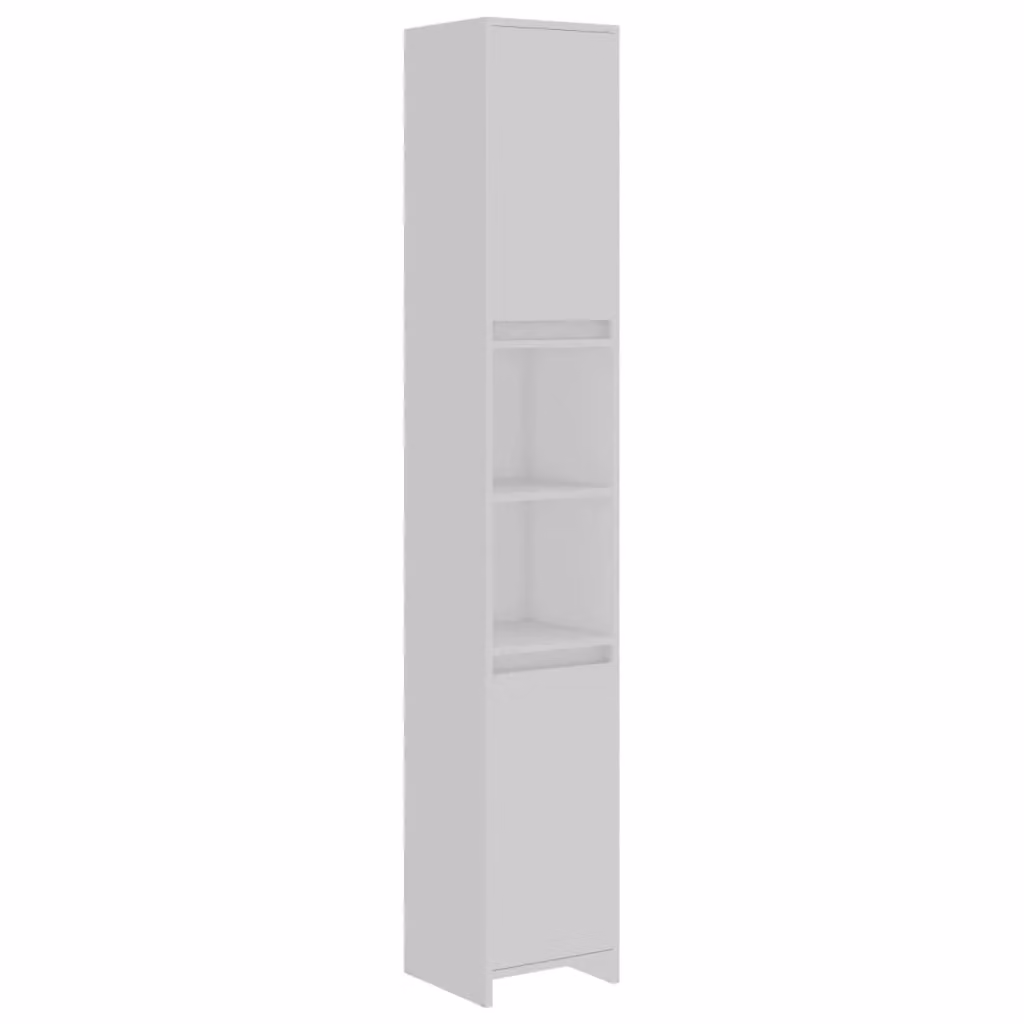 Berkfield Home Modern White Bathroom Cabinet with Hinged Doors and Internal Shelves, W/D/H: 30 x 30 x 183.5 cm – 2