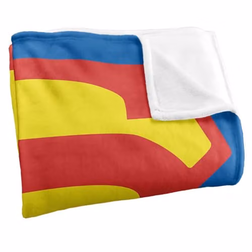 Warner Bros. Superman Shield 1952 Super Soft Microfibre Fleece Throw Blanket, Multicolour, W: 127 cm x L: 152.4 cm – 2