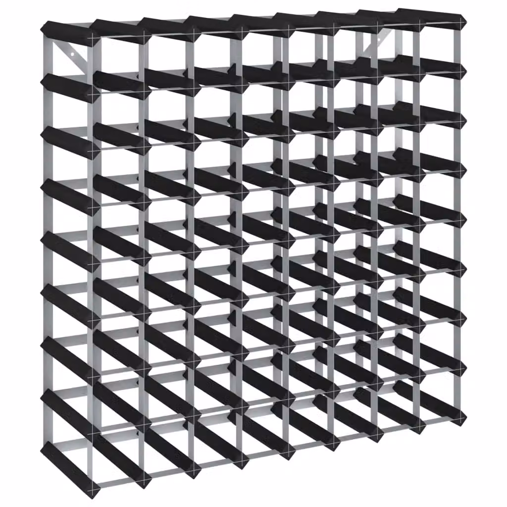 Berkfield Home Black Solid Pine Wood Wall Mounted Wine Rack for 72 Bottles – 2