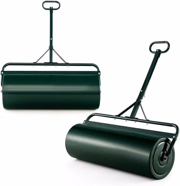 KORVIXA Metal Manual Lawn Roller and Sod Drum in Green, 1.25 kg