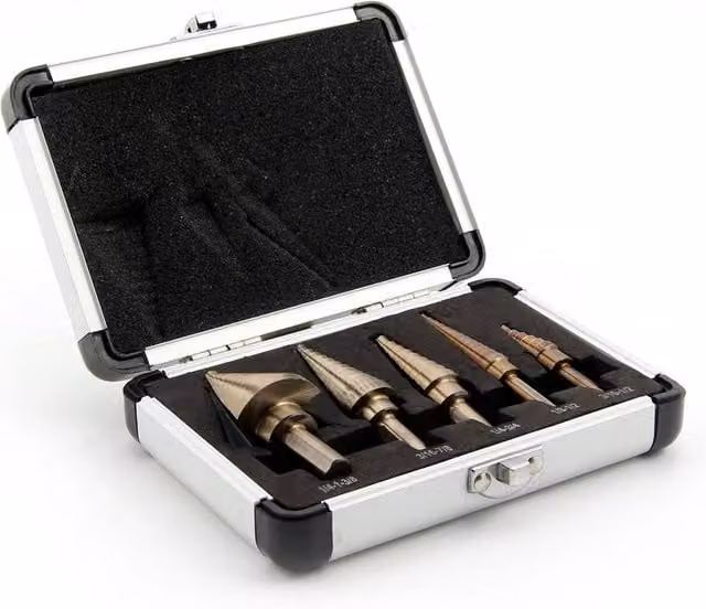 Havendro 5 Piece Gold HSS Step Cone Drill Hole Saw Cutter Bit Set