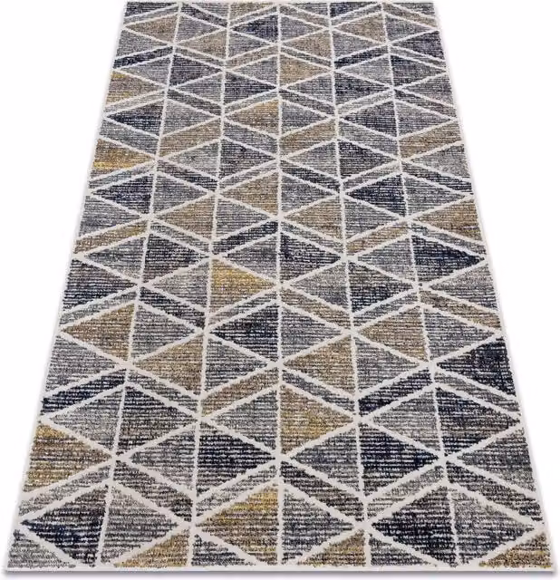 RugsX Mundo Geometric Modern Rug in Grey and Multicolour, W: 140 cm, L: 190 cm – 1