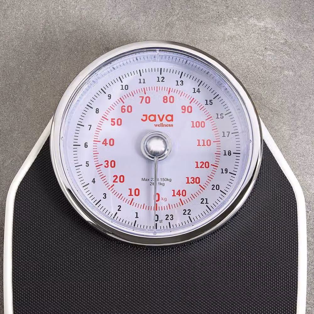 JAVA Wellness Mechanical Analogue Personal Body Scales with Anti-Slip Surface in Black and Multicolour – 2