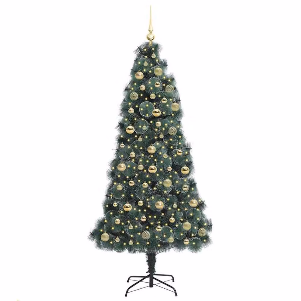 Berkfield Home Pre-lit Artificial Christmas Tree with Ball Set, Green, Height: 180 cm – 3
