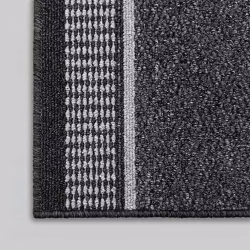 runrug Hardwearing Non-Slip Stair Runner Rug in Grey, W: 80 cm, L: 720 cm – 4