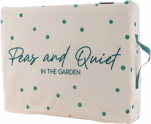 Boxer Gifts Peas and Quiet Black Memory Foam Gardening Knee Pillow with Removable Outdoor Fabric Cover