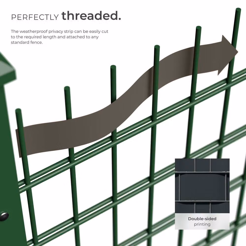 tectake 1 Privacy Film in Anthracite with PVC Strip and Clamp – 3