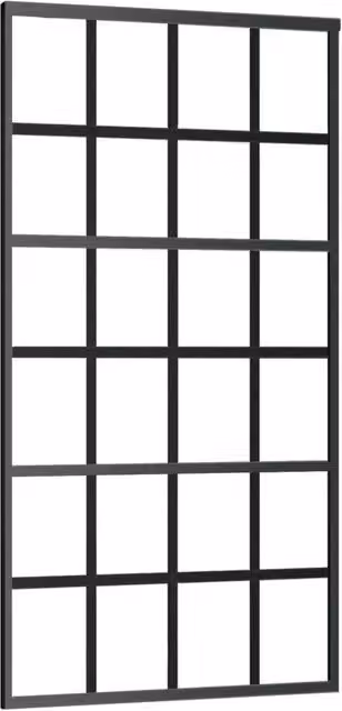 Berkfield Home Sliding Glass and Aluminium Door with Hardware Set, Black, W: 102 cm, H: 205 cm – 1