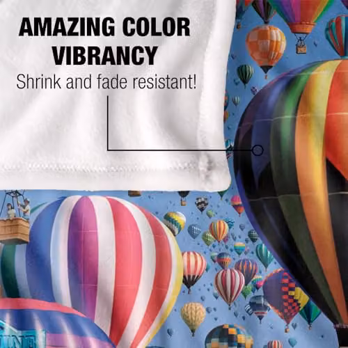 JQ Licensing Royce Mcclure Hot Air Balloon Sky Silky Touch Super Soft Throw Blanket, Multicolour, W: 152 cm, D: 127 cm – 3