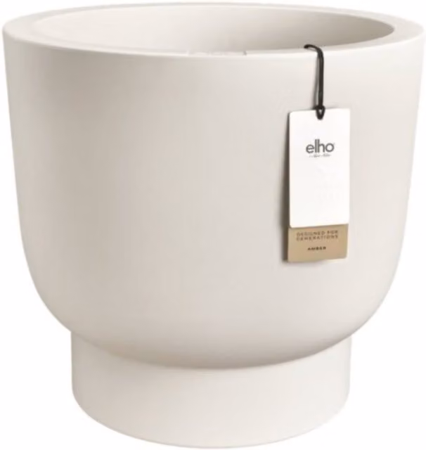 Elho Amber Grail 47 Indoor and Outdoor Plant Pot, White