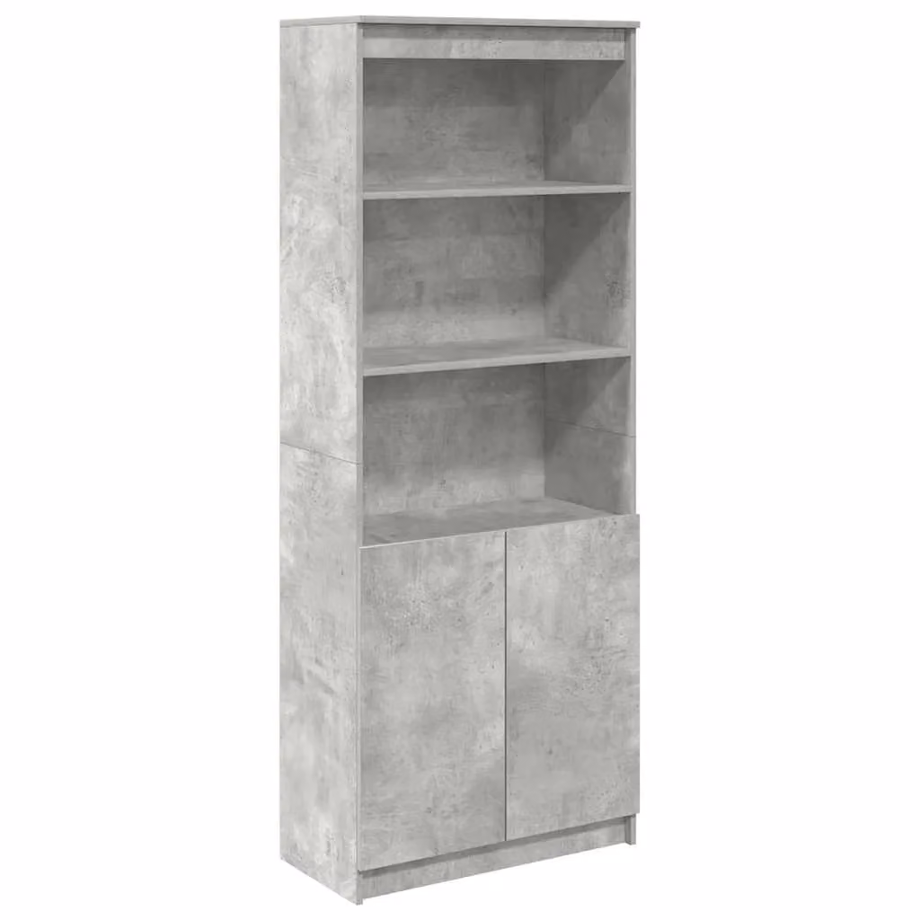 Berkfield Home Modern Highboard in Concrete Grey, W/D/H: 70 x 35 x 180 cm – 2
