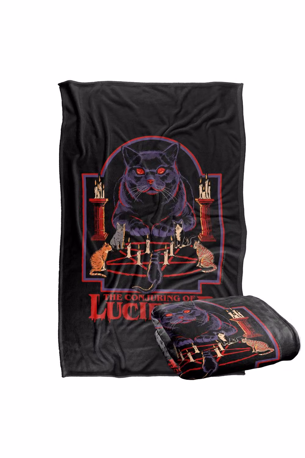 Steven Rhodes Lucipurr Silky Touch Super Soft Fleece Throw Blanket, Multicolour, W/D/H: 91 x 147 cm – 2