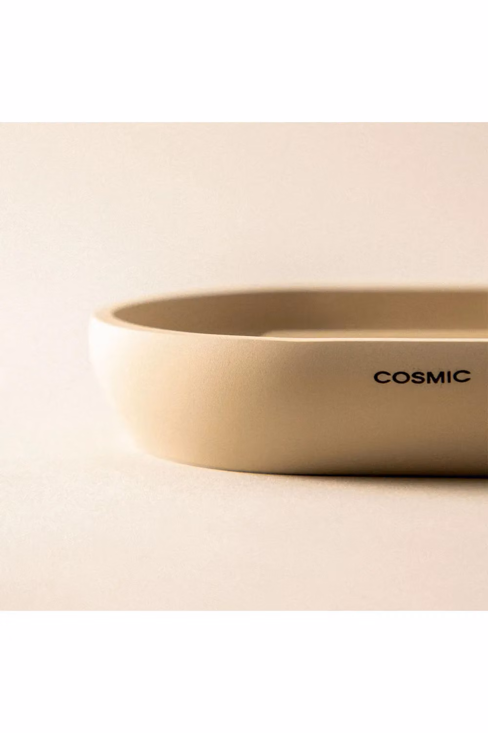 Cosmic Freestanding Soap Dish in Beige from the Saona Collection – 2