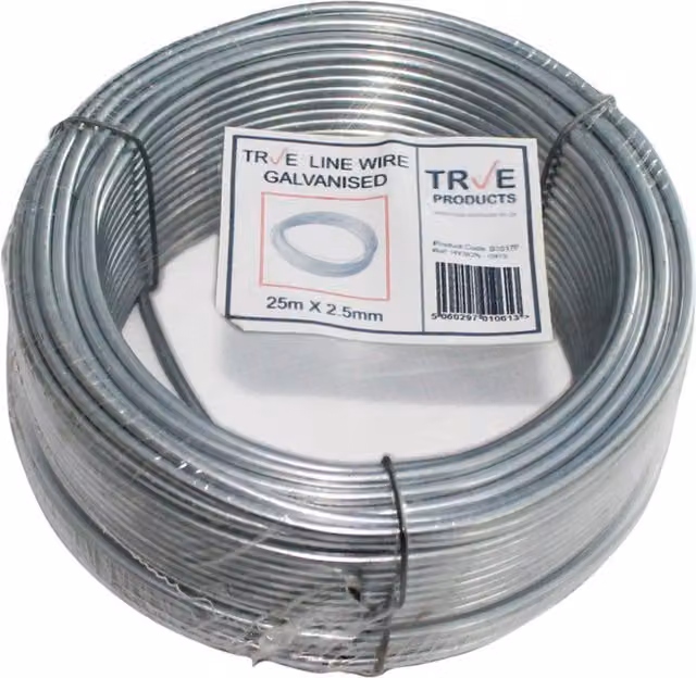 True Products Galvanised Steel Mesh Fence Straining Tension Wire in Silver