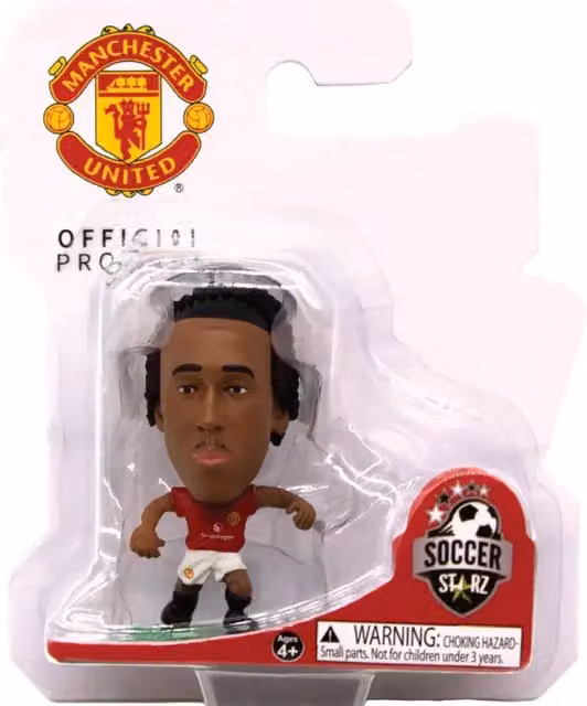 SoccerStarz Manchester United Leny Yoro Home Kit Classic Mini Figure, Red