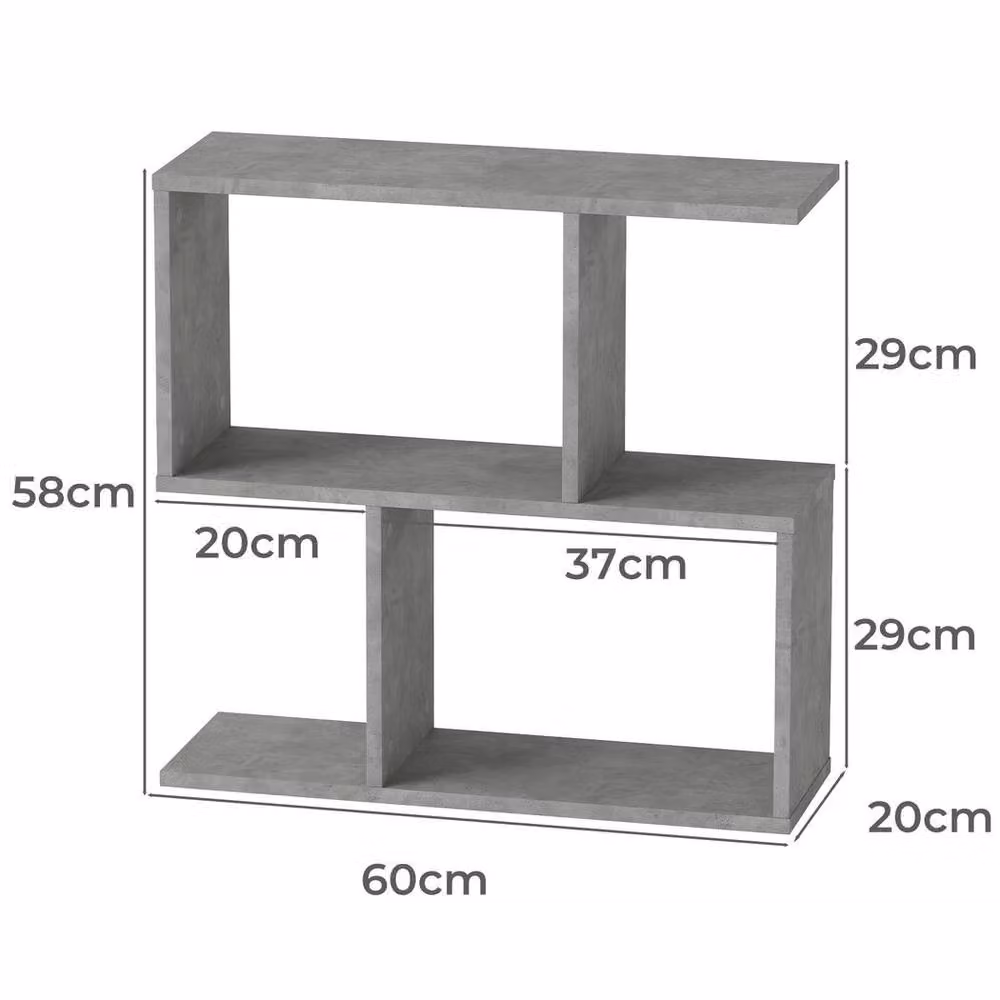 Levede Grey Modern Slide Table for Living Room and Bedroom Storage, W/D/H: 58 x 20 x 20 cm – 3
