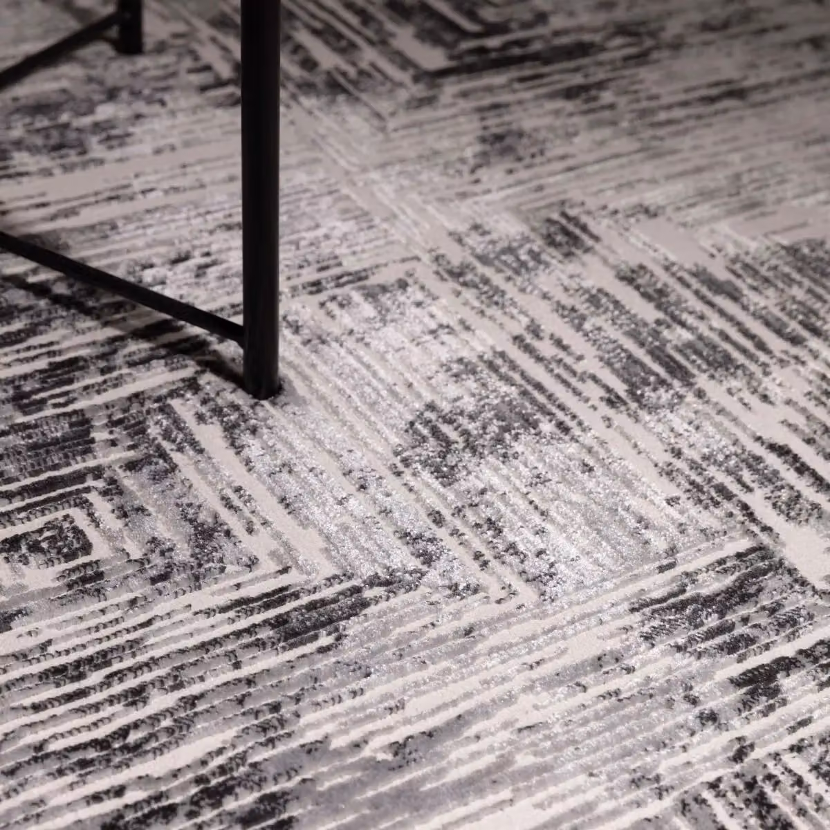 The Rug Shop UK Grey Modern Striped Machine Woven Area Rug W: 200 cm, D: 290 cm – 4