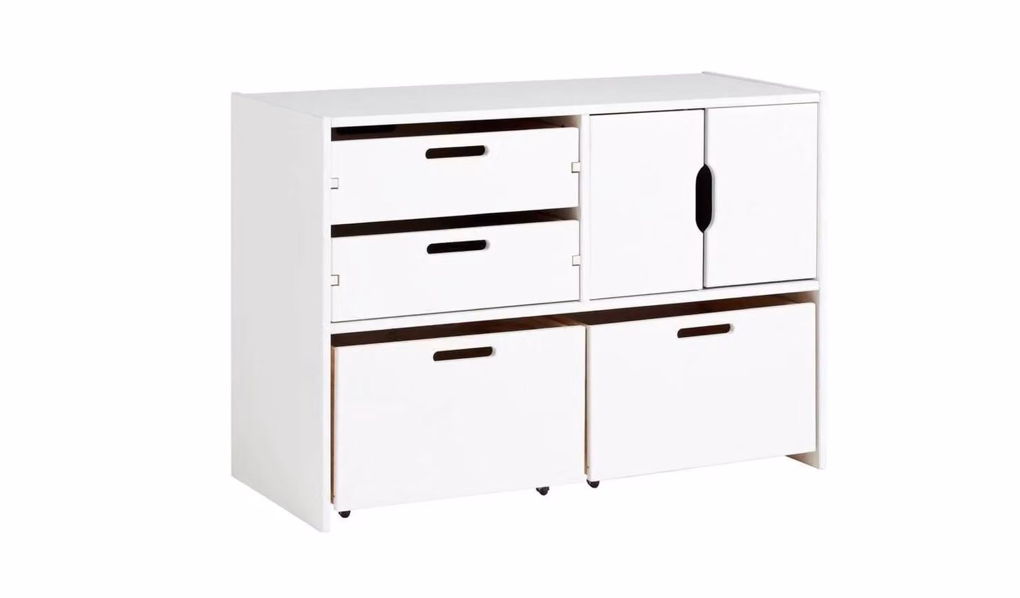 Kids Rico White Double Storage Unit for Childrens Bedrooms
