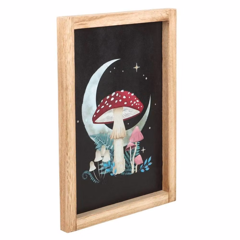 Something Different Forest Mushroom Framed Art Print in Jet Black – 3
