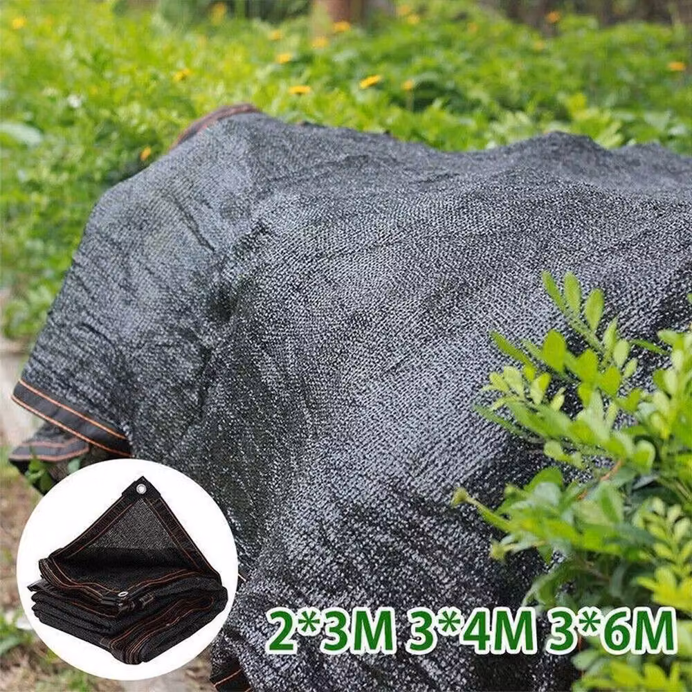 NESTLUNE UV Resistant Black HDPE Shade Sail Mesh Tarp, W: 100 cm, H: 15 cm – 6