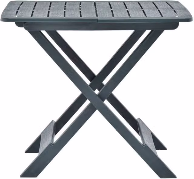 Berkfield Home Folding Green Plastic Garden Table W/D/H: 79 x 72 x 70 cm