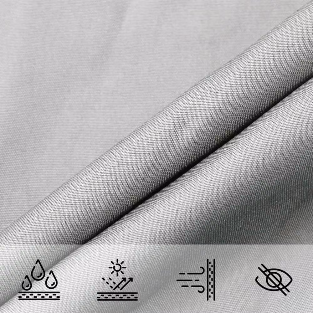 Berkfield Home Square Sun Shade Sail in Light Grey, 100% Polyester Oxford, W/D/H: 4.5 x 4.5 x 4.5 m – 4