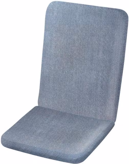 Livinluxury Water Repellent Full Chair Seat and Back Pad in Grey with Removable Washable Polyester Cover