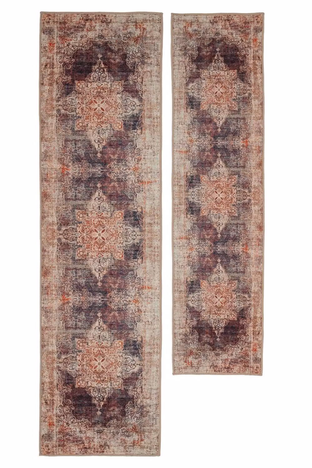Kukoon Vintage Distressed Soft Pile Area Rug in Beige and Copper, W: 200 cm, L: 290 cm – 3
