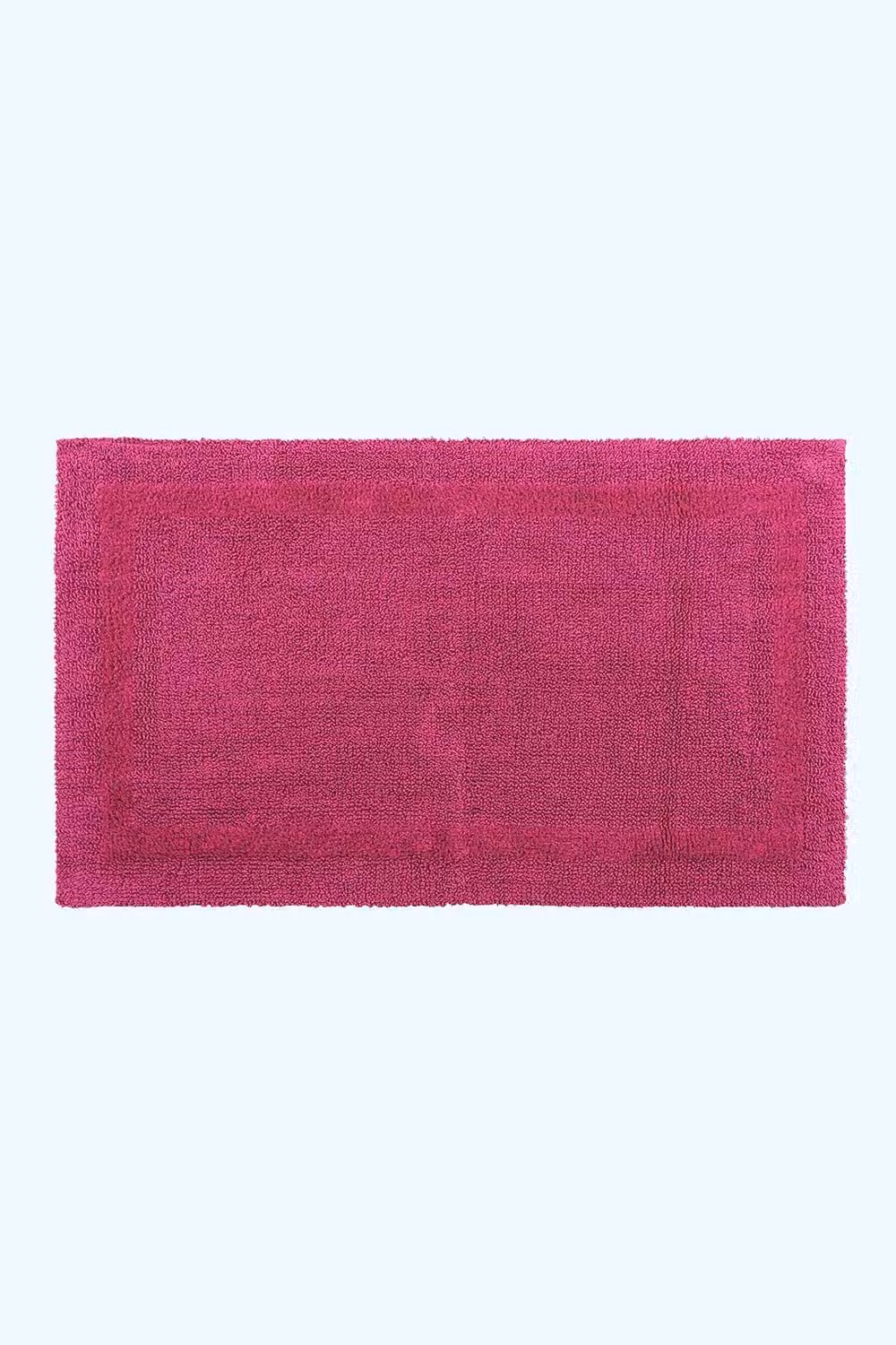 Homescapes Luxury 2 Piece Cotton Bath Mat and Pedestal Mat Set in Raspberry Pink – 2