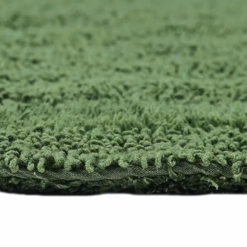 Homescapes Luxury Semi Circle Cotton Bath Mat, Fern Green, W/D/H: 80 x 50 x 1 cm – 4