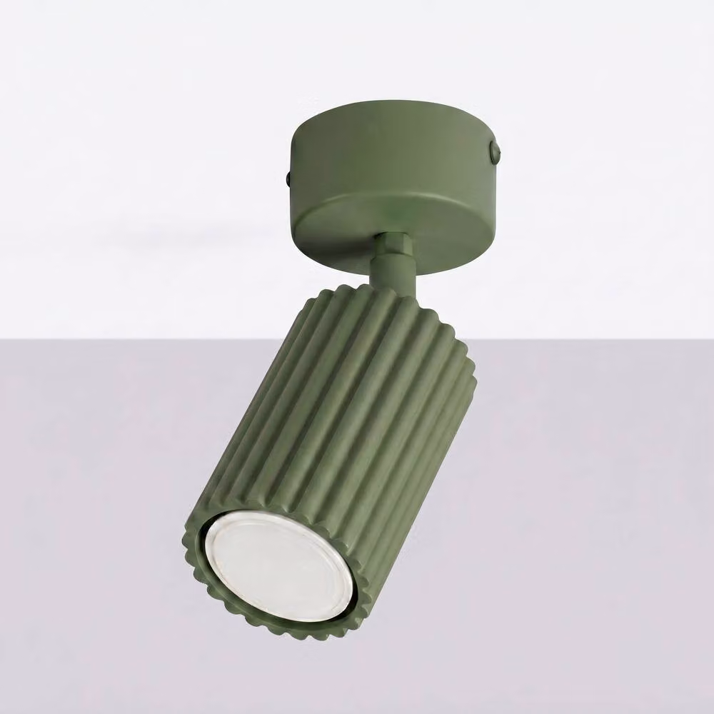 Sollux Lighting minimalist cylinder ceiling lamp in green, W/D/H: 18 x 7 x 7 cm – 2