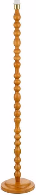 Happy Homewares Classic Standing Floor Lamp Base with Rippled Pole Design in Brown – 1