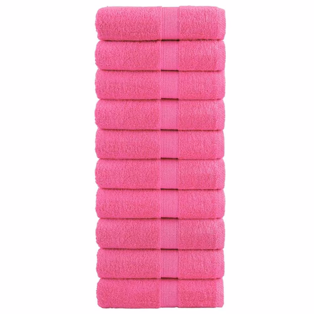 Berkfield Home SOLUND Premium Cotton Soap Towels, Pink, 10 pcs, W/D/H: 30 x 30 x 30 cm, 600 gsm – 2